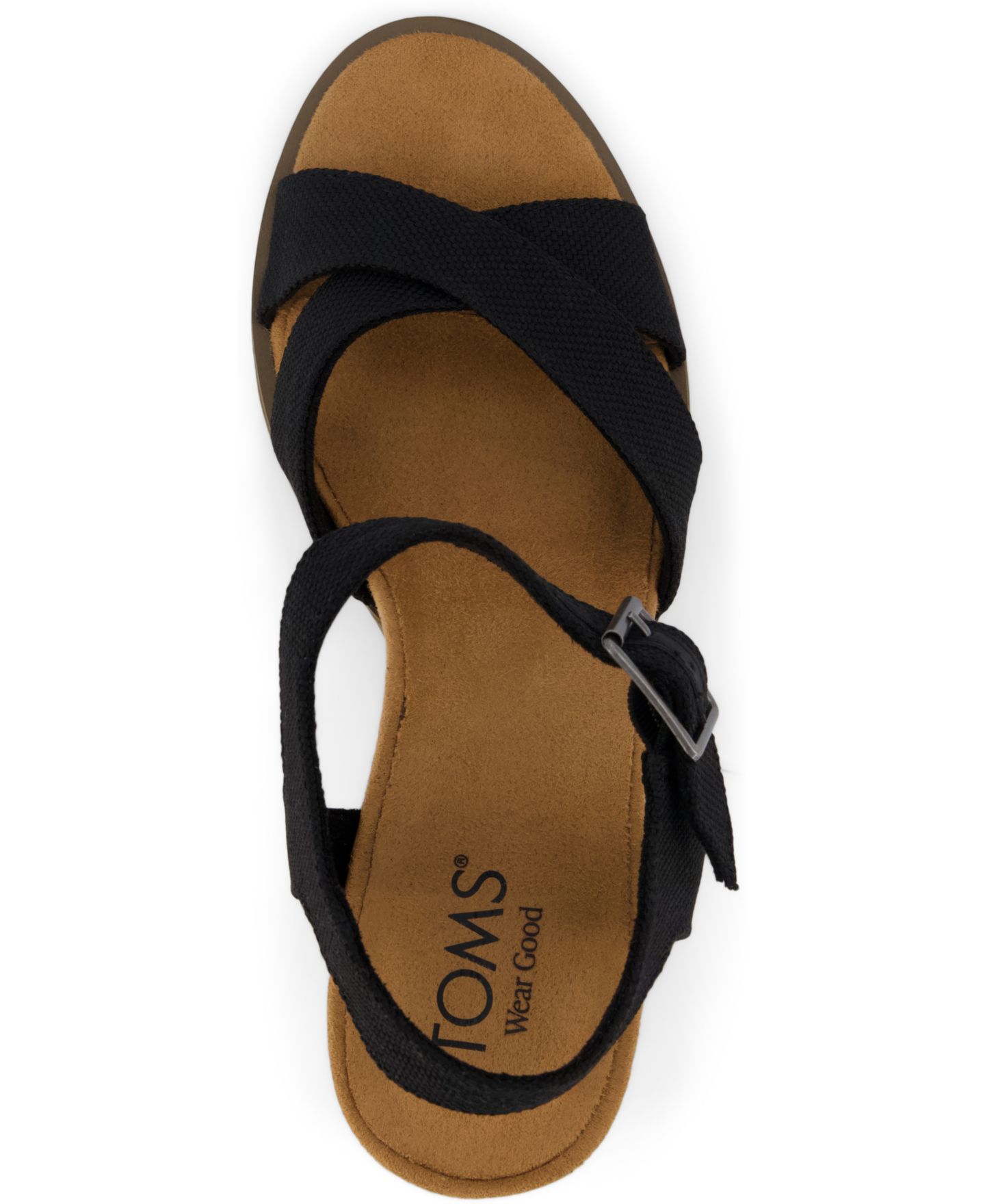 Женские сандалии TOMS Majorca Ankle Strap Dress Sandals, цвет: Чёрный меланжевый — фото 4