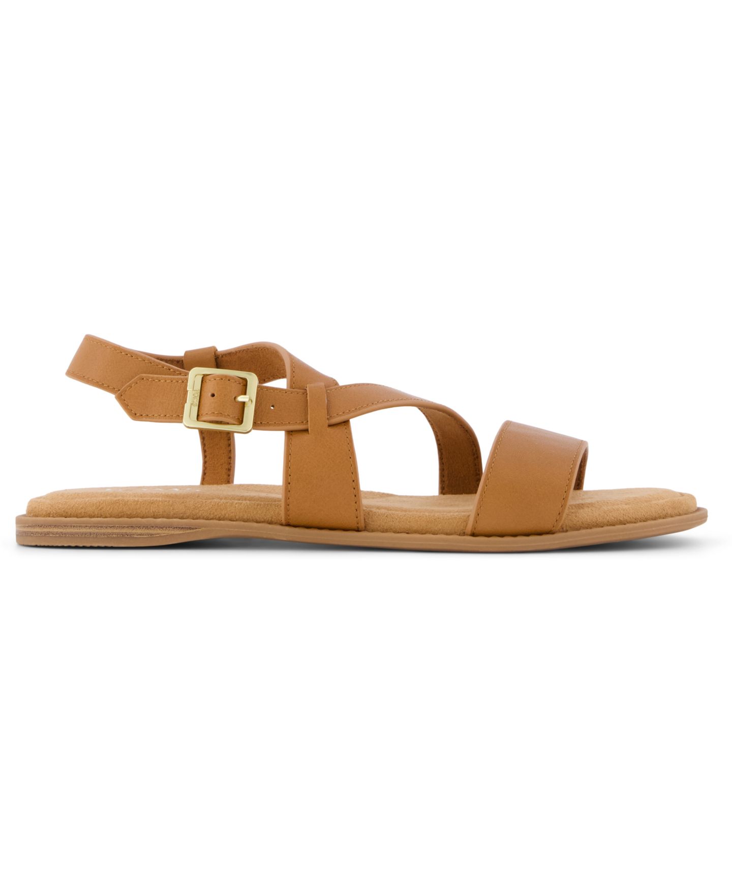 Женские сандалии TOMS Mar Strappy Flat, цвет: Коричневый кожаный — фото 2