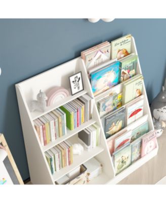 Kids Bookcase & Toy Organizer, 4-Tier Wooden Storage