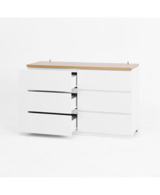 Streamdale 6-Drawer Wood Storage Cabinet Organizer for Bedroom, Entryway, Hallway