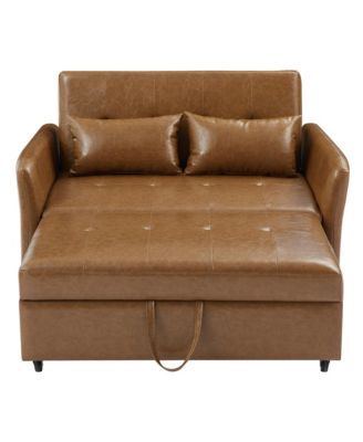 51.57" Convertible Sleeper Bed, Adjustable Oversized Armchair with Three USB Ports for Small Space