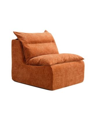  Accent Armless Sofa Lounger with Backrest for Home and Office