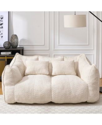 Streamdale Plush Beanbag Sofa with Foam Core for Two