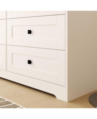Streamdale Chest Of Drawer with 6 drawers white color farm door
