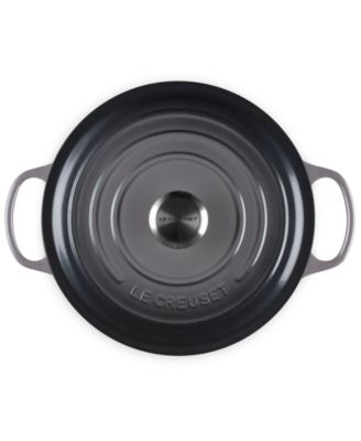 Signature Enameled Cast Iron 6.5-Quart Deep Round Dutch Oven