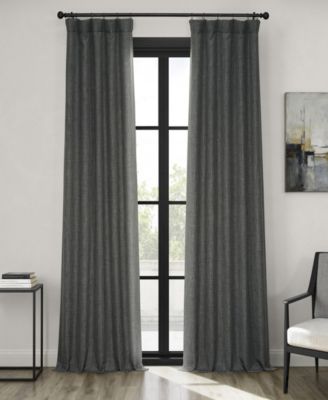 Faux Linen Room Darkening Curtains for Bedroom and Living Room Curtains (1 Panel)