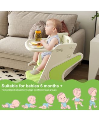 Adjustable High Chair, Toddler Tower, 5-Point Harness, Large Tray