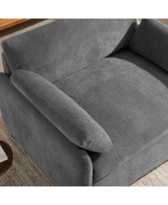 Oversized Chenille Sofa Chair - Wide Deep Seat, Modern Armchair