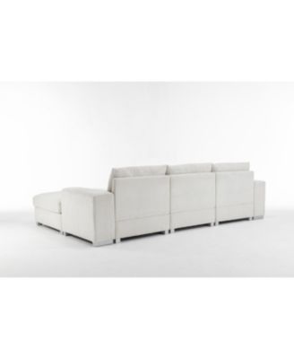 Nordic L-Shaped Flannel Sofa - Minimalist Living Room