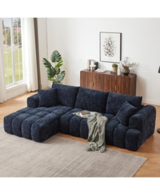 Streamdale Chenille L-Shape Sectional Sofa Sleeper Couch