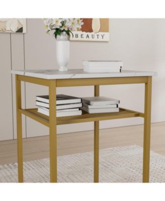 Bar table, equipped with 2 bar stools, with backrest and partition