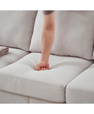 59.5" Modern Beige Loveseat