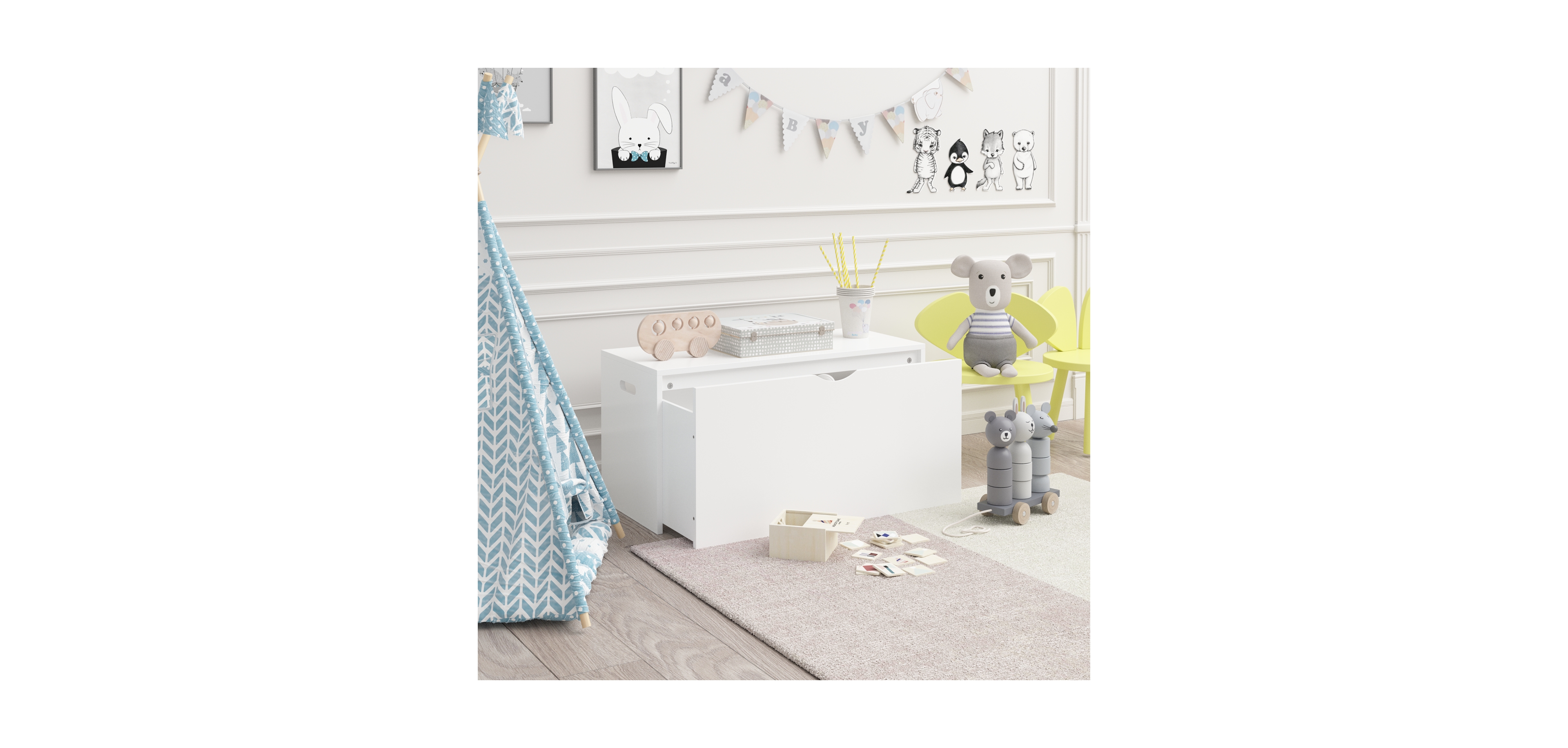 Streamdale Furniture Kids Toy Storage Organizer with Rolling Drawer