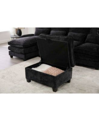 106" U-Shape Sectional Sofa Cloud Couch, Chenille, Ottoman & Pillows