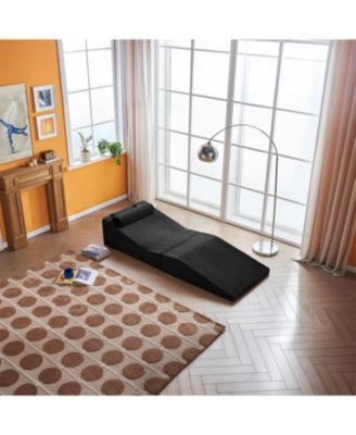 Foldable Sponge Sofa Bed- Portable Lounger for Living Room and Bedroom