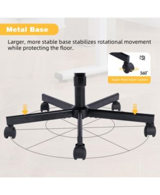 Streamdale  Linen Ergonomic Office Chair with Wheels