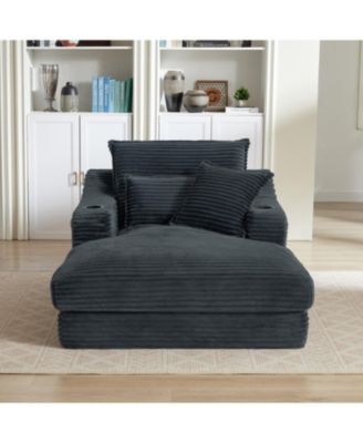 Streamdale Modern Cushioned Sofa Lounge Chair - Dark Gray