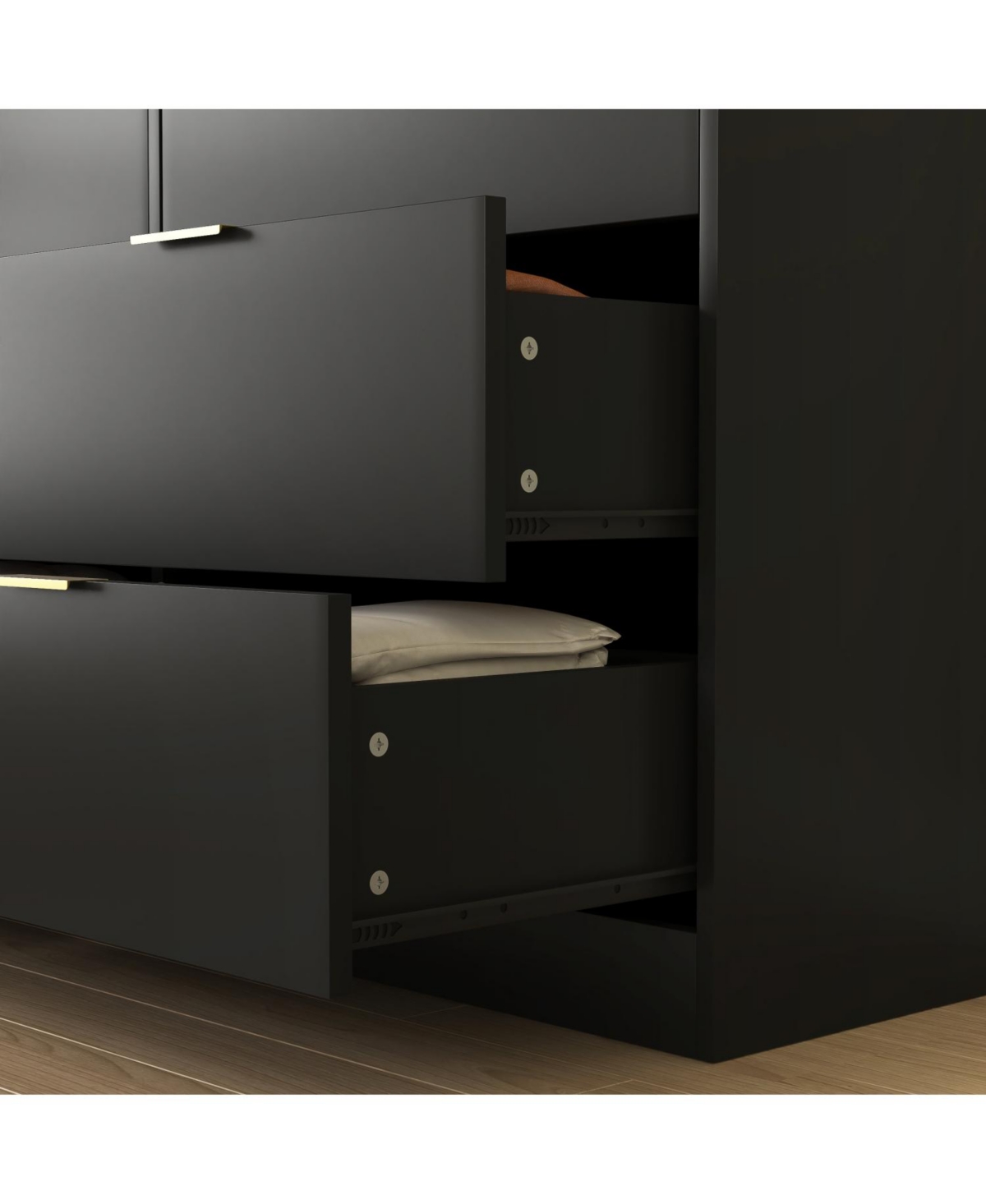 Streamdale Simply Modern 6-Drawer Dresser - Black