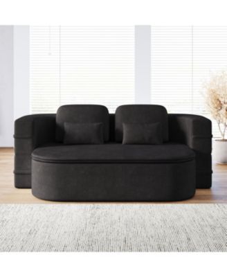  75" Foldable Sofa Bed with Blanket