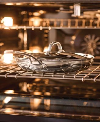 EverLast Stainless Steel 12.5" Tri-Ply Clad Covered Frying Pan