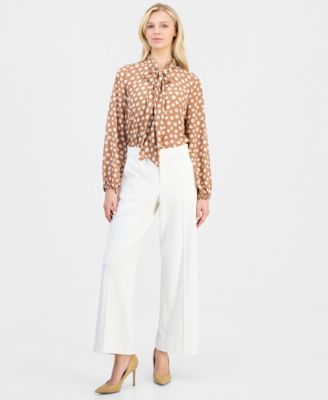 Women's High-Rise Straight Wide-Leg Pants