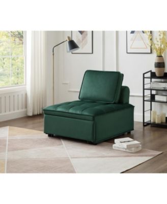 Sleeper Sofa Bed with Adjustable Backrest (GREEN