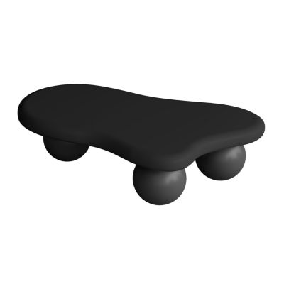 40 Inch Cloud Shaped Coffee Table with 3 Ball Legs for Living Room