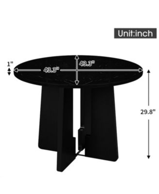 Streamdale Round Dining Table for 4, Modern Kitchen Dining Table, 43 Inch Round Dining Table for Kitchen Living Room
