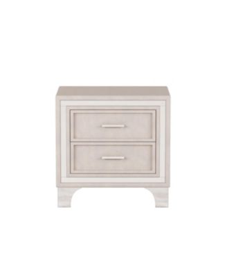 Mid-Century Velvet Nightstand, Pink