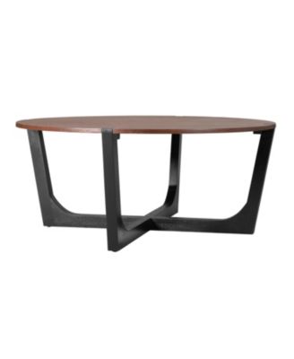 Acacia Wood Coffee Table - 44" Round Modern Design