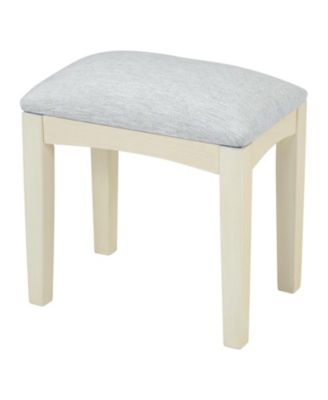 Vanity Desk Flip-Top Mirror Drawer Cabinet Oak