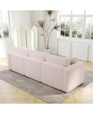 106" Light Pink Modular Sofa - Modern Plush & Comfortable