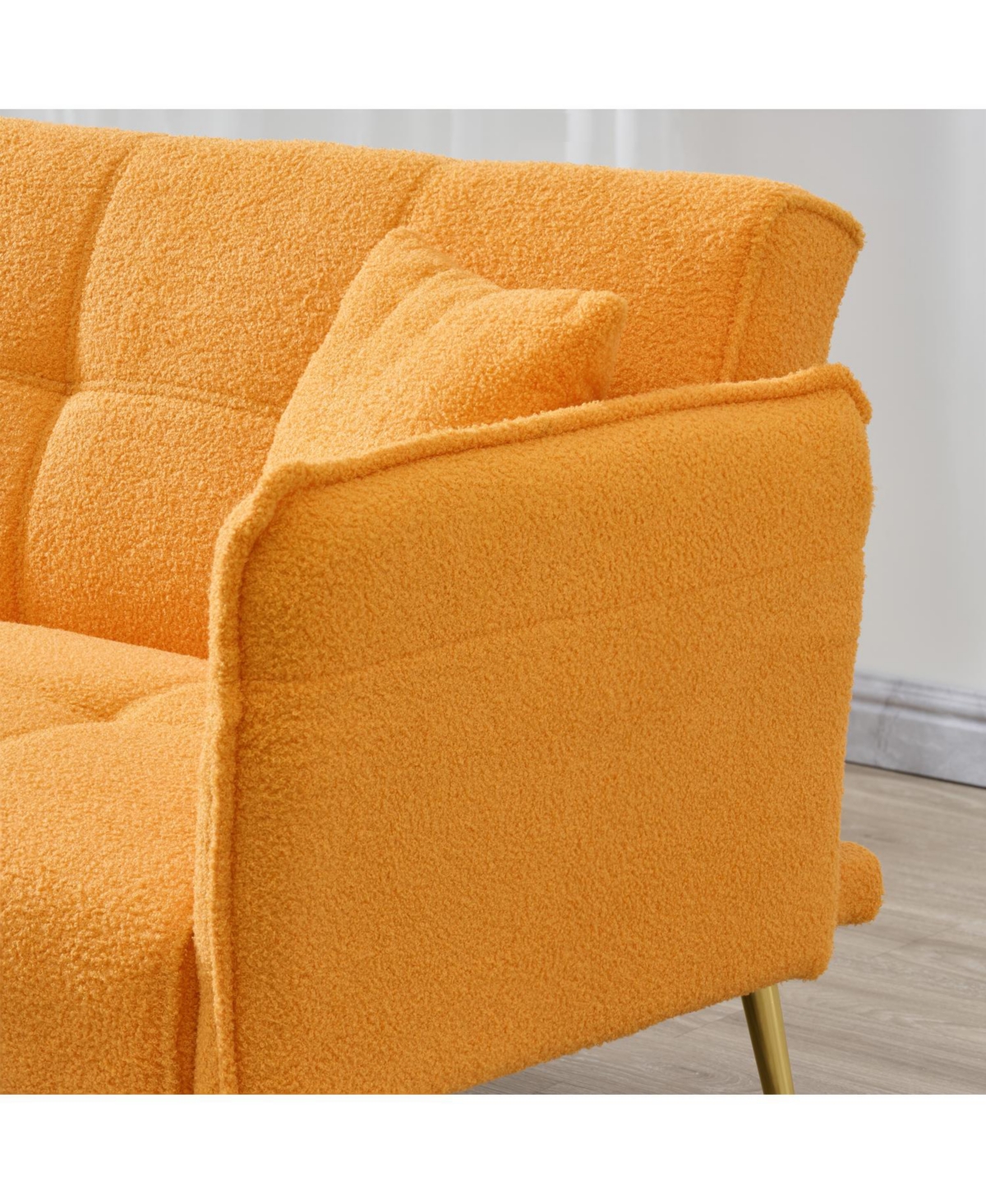 Streamdale Furniture 70" Teddy Fleece Convertible Sofa Bed