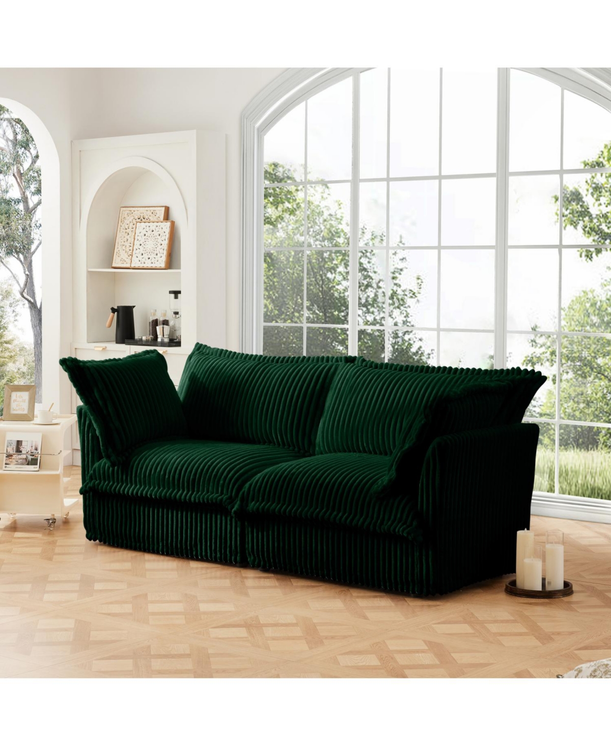 Streamdale Furniture 2-Seat Corduroy Slipcovered Sofa