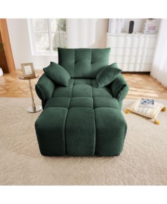 Ergonomic Sofa & Ottoman Set - Modern Lounge Chair
