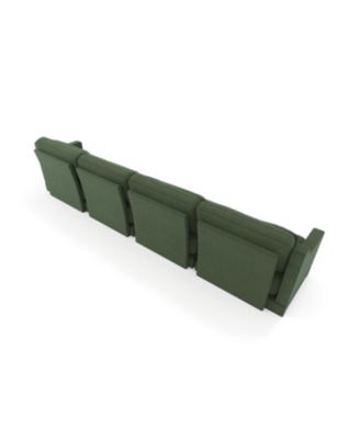 Chenille Sofa Lumbar Pillow Solid Wood Green