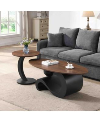Black Nesting Coffee Table Set of 2