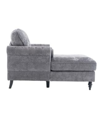 Oversized Chenille Chaise Lounge Sofa Bed