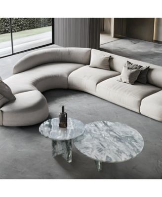 Streamdale Blue Gray Marble Coffee Table Set