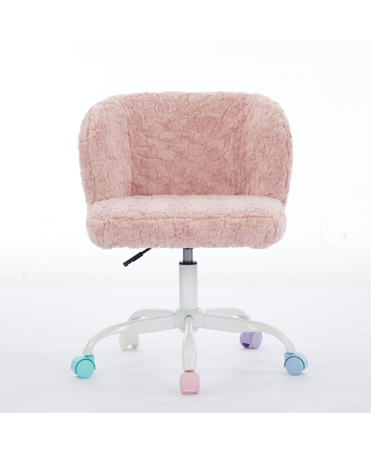 Streamdale Furniture Pink Faux Rabbit Fur Office Chair