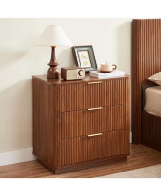 Streamdale 3 Drawer Dresser Set - Modern Wave Design