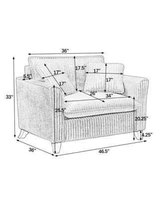 Streamdale Gray Corduroy Lazyman Sofa Chair