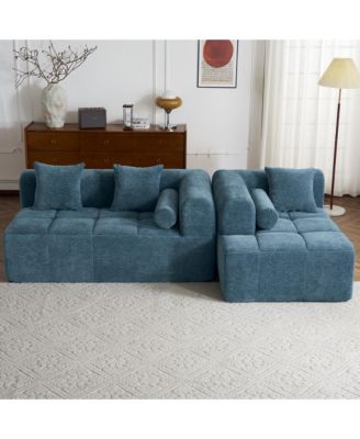 + Sectional Sofa (Modular) + Fabric + Deep Seating & Pockets + Couch