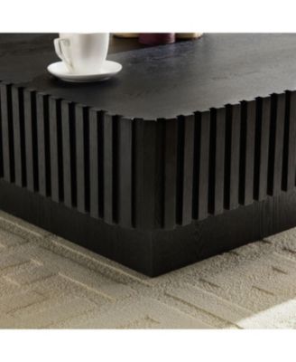 Streamdale 35" Modern Drum Coffee Table - Black