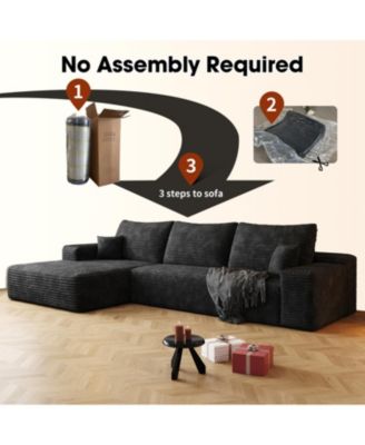 Streamdale 107" Cloud Sectional Sofa with Chaise (Corduroy)