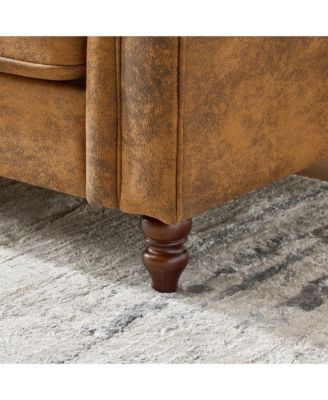 Chesterfield Tech Fabric Sofa Set- 3+2 Seater, Mid-Century Modern