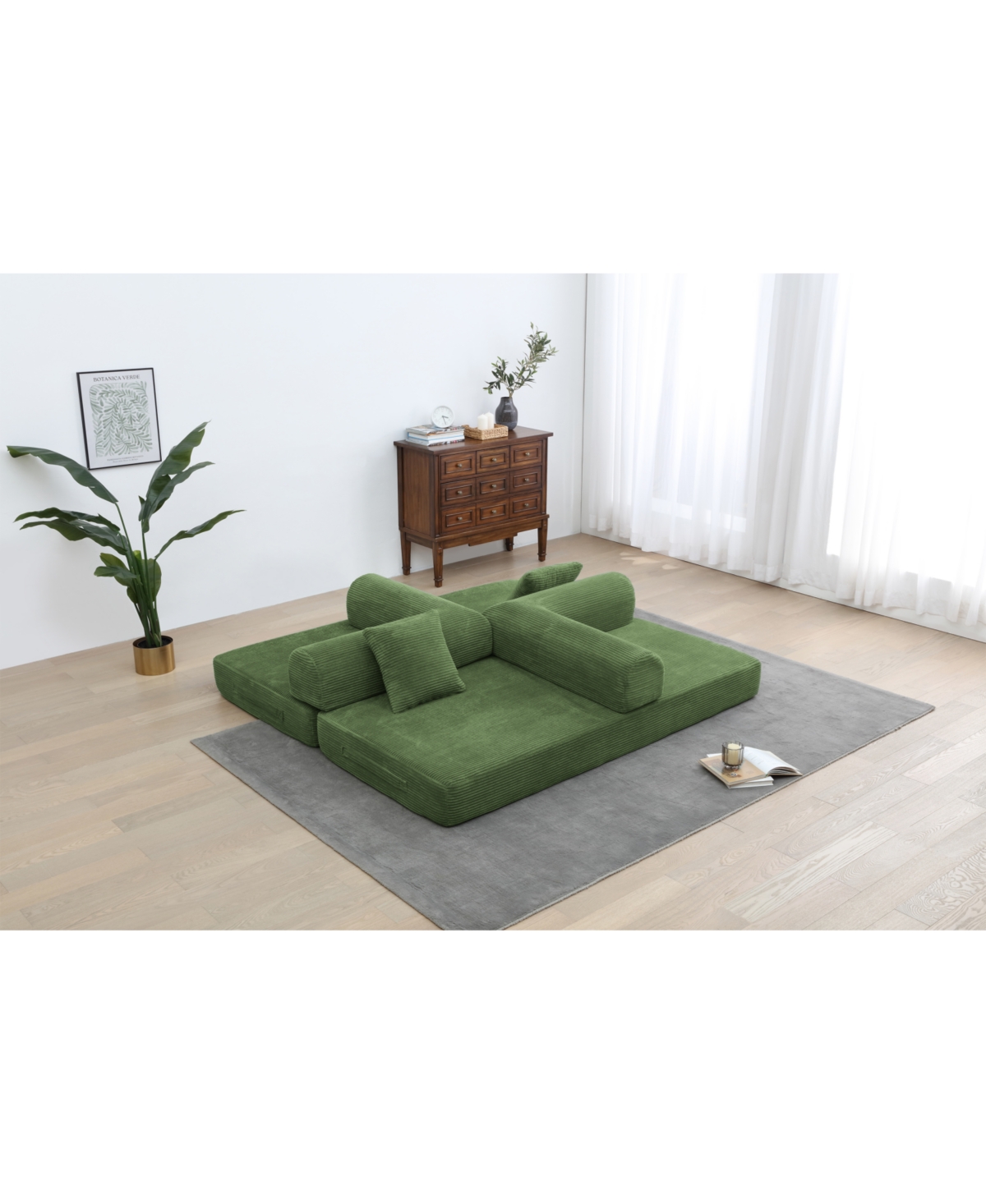Streamdale Furniture Streamdale Corduroy Convertible Sleeper Sofa Bed