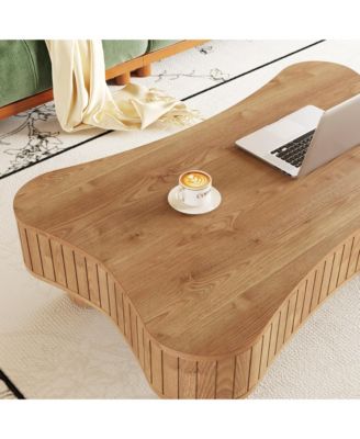 Streamdale Lift Top Coffee Table - Fluted Panel, Hidden Storage