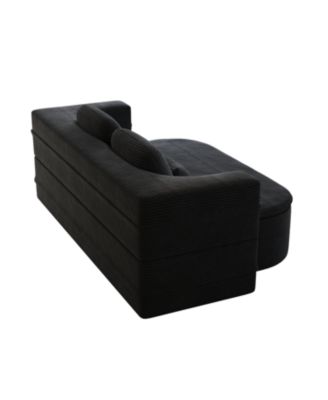 75" Foldable Sofa Bed with Blanket