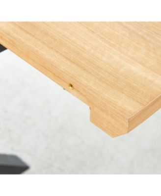 120/160x120x75cm Extendable Dining/Office/Coffee Table, Metal Leg, MDF Top